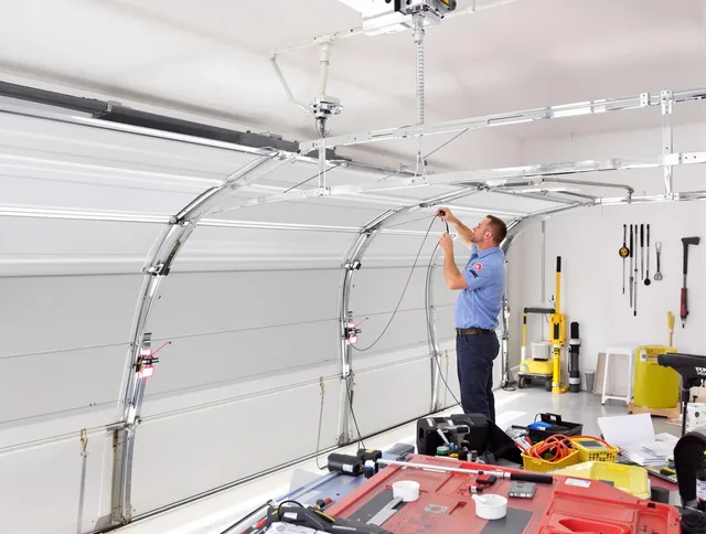 Garage door cable repair service by Brookfield Garage Door Repair in Brookfield