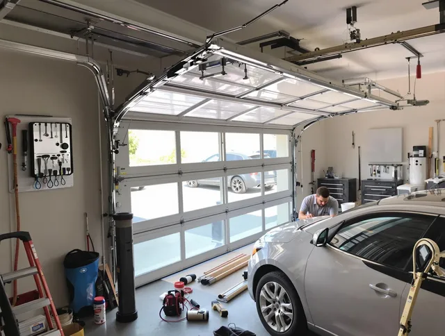 Garage door noise reduction service by Brookfield Garage Door Repair in Brookfield